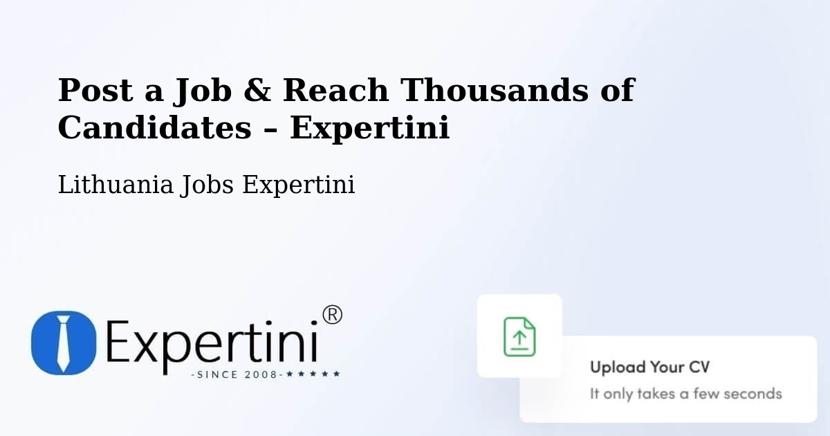 Post a Job in Vilnius – Hire the Right Talent - Vilnius, Lithuania Jobs Expertini