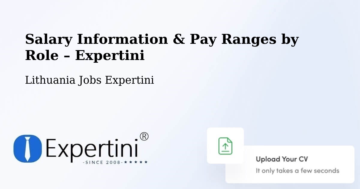 Salary Information & Pay Ranges – Vilnius - Vilnius, Lithuania Jobs Expertini